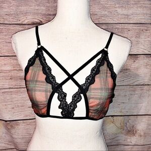 Yandy School Girl Plaid Bra Size L